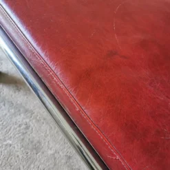 Set Of 2 Vintage Chrome And Leather Poufs -Cozy Seats Store 3dcfbd81 b59e 47ca b452 6345d53b0f9b