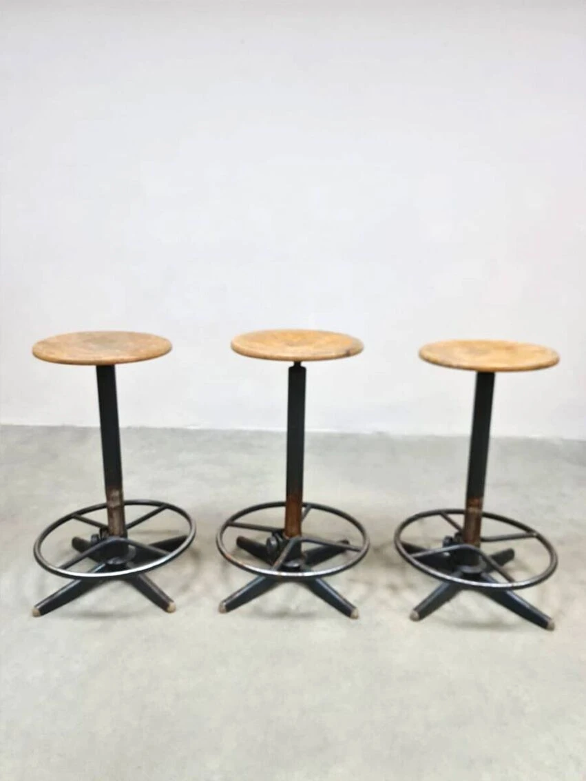 French Vintage Industrial Barstools 4 French Vintage Industrial Barstools - Image 4