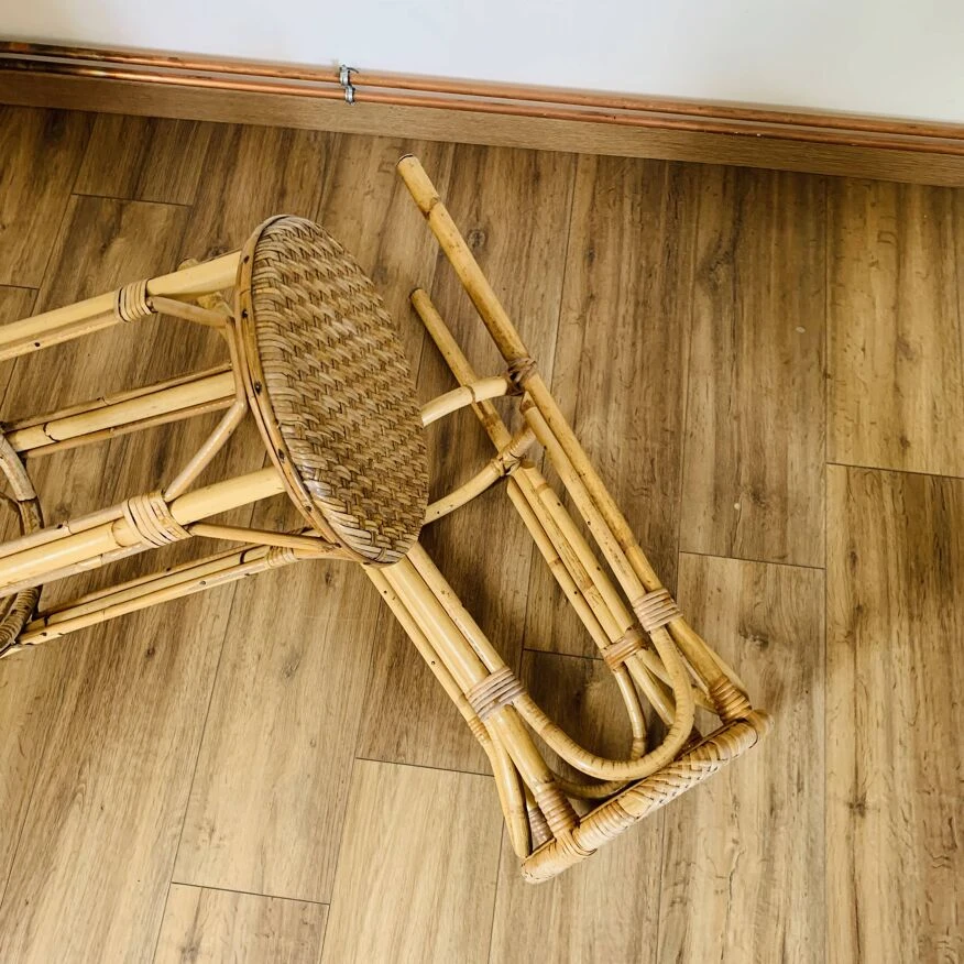 Pair Of High Rattan Stools 3 Pair Of High Rattan Stools - Image 3