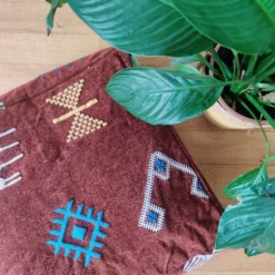 Brown Berber Pouf With Bohemian Patterns -Cozy Seats Store 40e45961 a301 4d51 aa48 486a046e8b52