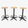 French Vintage Industrial Barstools