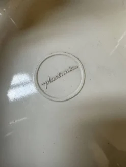 White Bakelite Nut Stool 60s/70s