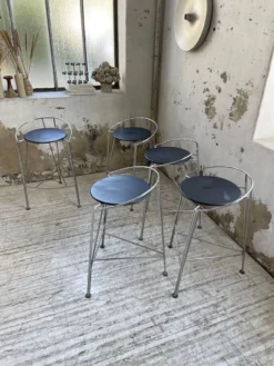 Set Of 5 “silver Moon” High Stools Pascal Mourgue -Cozy Seats Store 428c1cdd 626e 4156 ba93 4669c93e836e