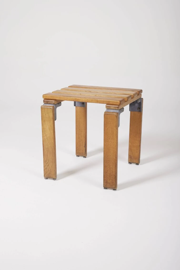 Georges Candilis Wooden Stool 4 Georges Candilis Wooden Stool - Image 4
