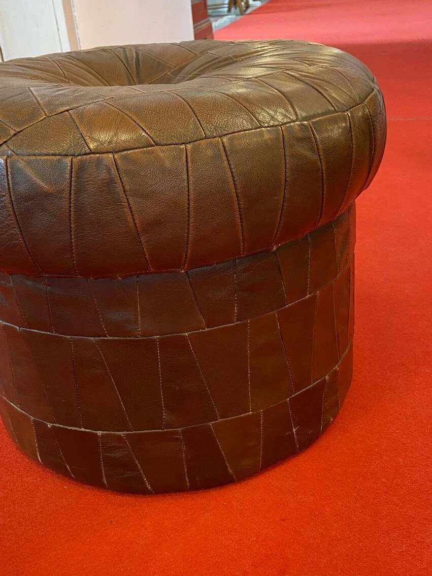 De Sede Leather Storage Pouf 2 De Sede Leather Storage Pouf - Image 2