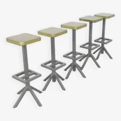 5 Vintage Industrial Design Bar Stools, 1970s -Cozy Seats Store 46b7fa7d b865 48a5 9229 b132aaa1ddb9