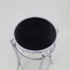 4x Bar Stool In Chrome & Wood, 1980s -Cozy Seats Store 4a835776 8136 43ae 863a b4c31f7d6298