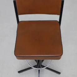4x Bar Stool In Metal And Leatherette, 1970s -Cozy Seats Store 4c679928 49f2 4fdd 8eef f3423da392e0