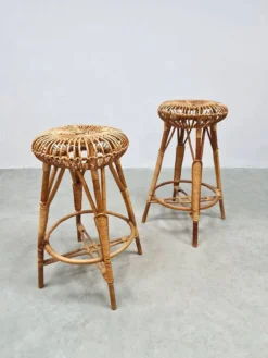 Vintage Bamboo Barstools Stool 'Bohemian' -Cozy Seats Store 4ce54096 8d6b 4bbf 8d6c 09c433d1475f