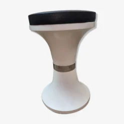 Stool Tam Tam Top Skaï Black From 1970 -Cozy Seats Store 4ef02996 edf4 09fa a625 3ff2b3a95bc4