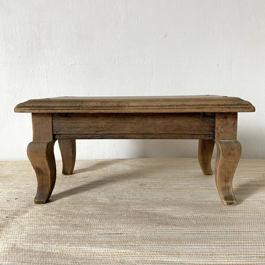 Old Low Stool 4 Legs 5 Old Low Stool 4 Legs - Image 5