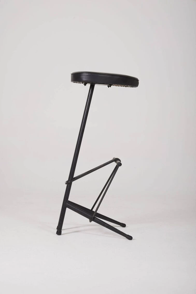 Willy Van Der Meeren Black High Stool 12 Willy Van Der Meeren Black High Stool - Image 12