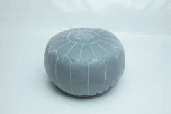 Moroccan Leather Pouf, Moroccan Ottoman Pouf, Gray Moroccan Pouf, Vintage -Cozy Seats Store 50501af7 07a7 4673 bd88 a37a87ee3e39