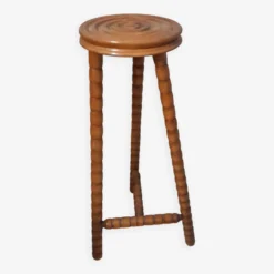 Pedestal Table Turned Wooden Stool Vintage 50s -Cozy Seats Store 50dd093b 1bc9 4584 a7c6 80aa2c9dbe38