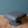 Vintage Mid-century Danish Leather Footstool
