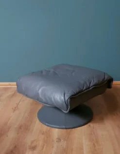 Vintage Mid-century Danish Leather Footstool