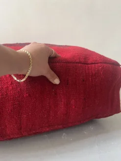 Handmade Berber Pouf In Real Wool -Cozy Seats Store 54143d28 2dba 4222 8877 6ae8b44aca0e