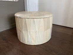 Repose-pieds En Patchwork En Cuir, Années 1960