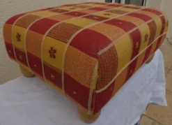 Fabric Footrest With Beech Wood Foot - Very Good Condition -Cozy Seats Store 571a21ca 32a4 472c 8a6e a070e23dcf52