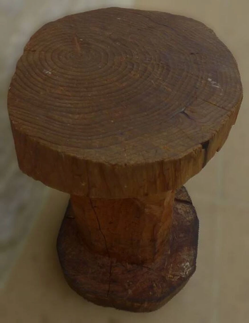 Small Stool Carved In Solid Oak 2 Small Stool Carved In Solid Oak - Image 2
