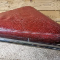 Set Of 2 Vintage Chrome And Leather Poufs -Cozy Seats Store 5baf4892 5372 4fc5 9d18 14b4b9eacd34