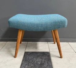 Blue Foot Stool / Ottoman 1960s -Cozy Seats Store 5d3afe8f 7d24 4915 8e28 95c67017409b