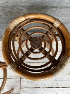 Vintage Bamboo Rattan Stool -Cozy Seats Store 5d868ab1 5f11 4c3c 8845 65ab71f5b69a