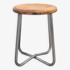 Tubular Steel Hocker By Karel Ort For Gottwald, 1930s -Cozy Seats Store 5eaffef7 a47a 4185 b672 248e825875df