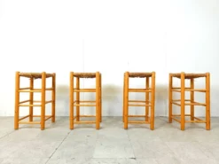 Vintage Wicker Bar Stools - Set Of 4, 1960s -Cozy Seats Store 5eb6f847 5b2b 44bd 8638 b1863a029e72