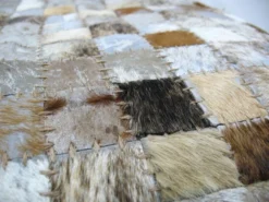 Large Leather Pouf Patchwork, 1980s -Cozy Seats Store 61b03f1f ea15 4f72 a071 1d5e75cdc866