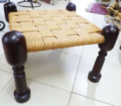 Pair Of Vintage Anglo-indian Jute Stools Footrests -Cozy Seats Store 624fbc18 3007 41c1 bf6b cdda671d9d5c