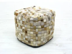Large Leather Pouf Patchwork, 1980s -Cozy Seats Store 62b58caa 7f3d 4c5f 8327 fa4cb19229ab