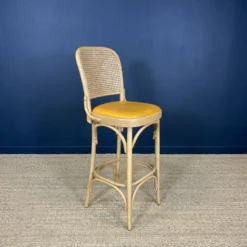 Set Of 8 Thonet Cannage Type High Bar Chairs, Light Wood And Colored Skai -Cozy Seats Store 67ed1b33 290d 4f9a b1a7 2039b6413238