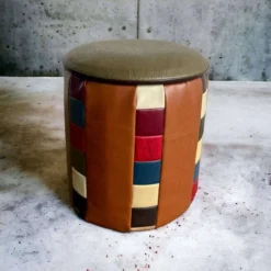 Vintage Patchwork Pouf / Box / Basket -Cozy Seats Store 69a595b6 0cf6 469e ba94 910c19b27396