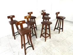 Set Of 8 Vintage Brutalist Bar Stools, 1960s -Cozy Seats Store 6c00ec84 d306 4c68 be4c 02cfe68eb3da
