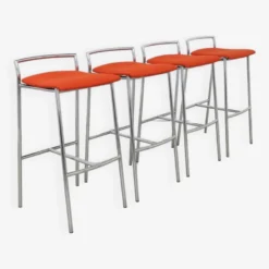 4x Bar Stool In Chrome By Casala, 1990s -Cozy Seats Store 6eb790cc 5874 444e 9d94 66058e1f5bdf