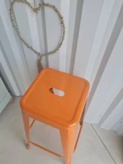 Orange Steel Metal Stool Several Available -Cozy Seats Store 6ebf31d7 6bf1 442c 8b0d 1b617ae4cb9f