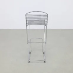 3x Postmodern Bar Stool In Chromed Metal, 1980s -Cozy Seats Store 70fe495e 86c1 4319 b499 341bc4b975ce