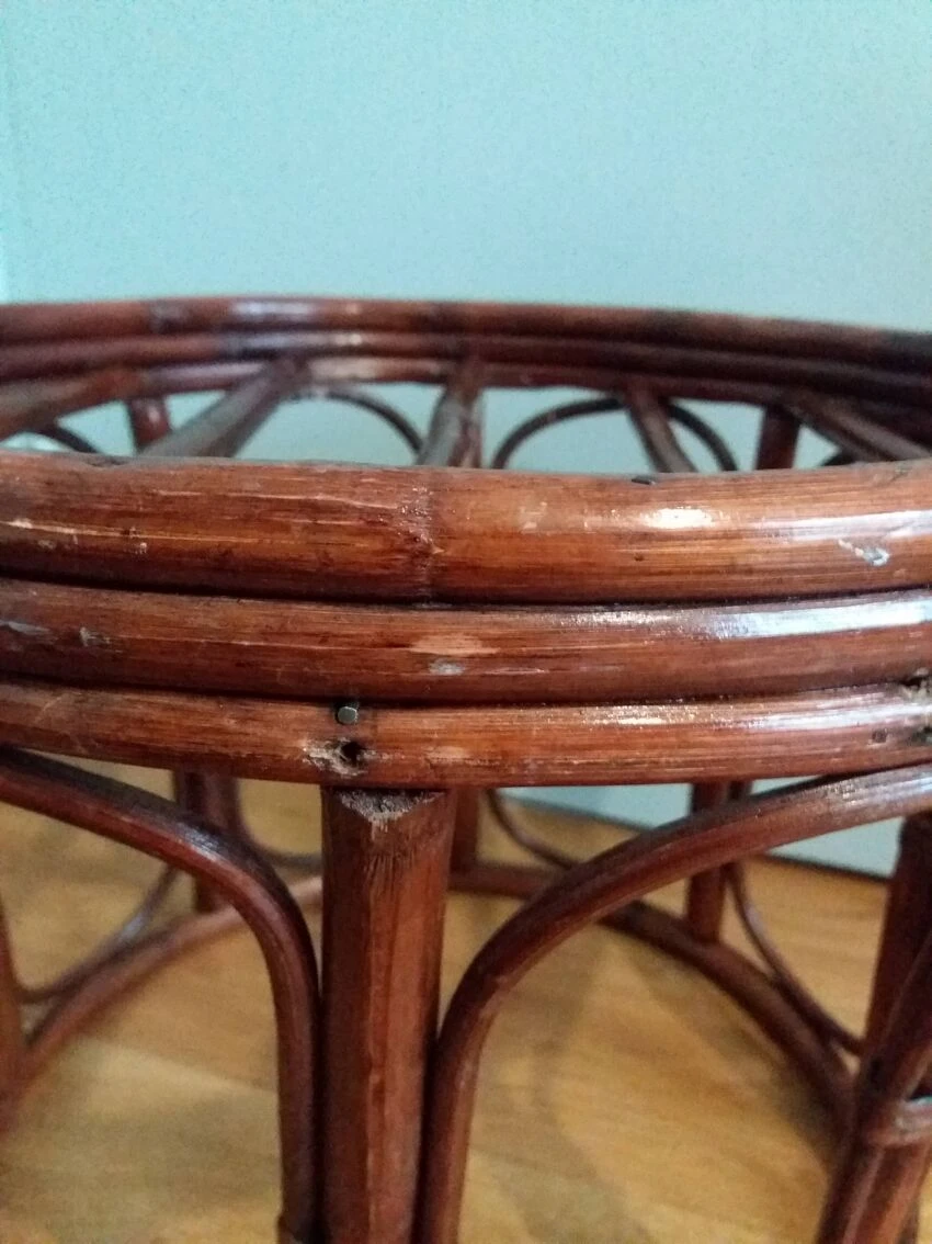 Wicker Pouf With Cushion 5 Wicker Pouf With Cushion - Image 5