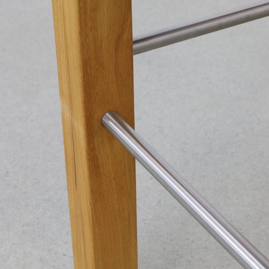 5x Bar Stool In Massive Wood By Göhring 9 5x Bar Stool In Massive Wood By Göhring - Image 9