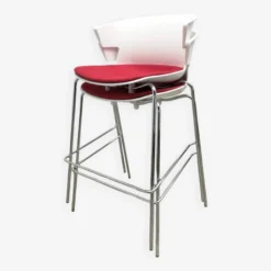 Offisit Cove White And Red High Stool -Cozy Seats Store 730ef46d c0ce 46d3 a9ce 5565ba1fb0b2