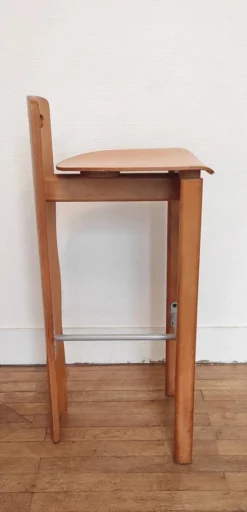 80's Design Solid Wood High Stools