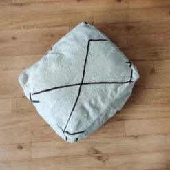 Moroccan Berber Pouf White And Black -Cozy Seats Store 7d6ef7a4 6b61 4faa a500 0113208d98a9