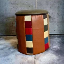 Vintage Patchwork Pouf / Box / Basket -Cozy Seats Store 7e91ae3d e504 46bc a41c ea33cbfc6cc3