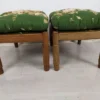Pair Of Vintage Oak Poufs