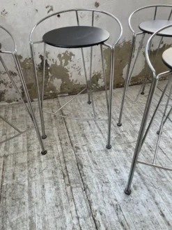 Set Of 5 “silver Moon” High Stools Pascal Mourgue -Cozy Seats Store 8115f6f1 d44c 4fe3 b67b 9be04ae88b07