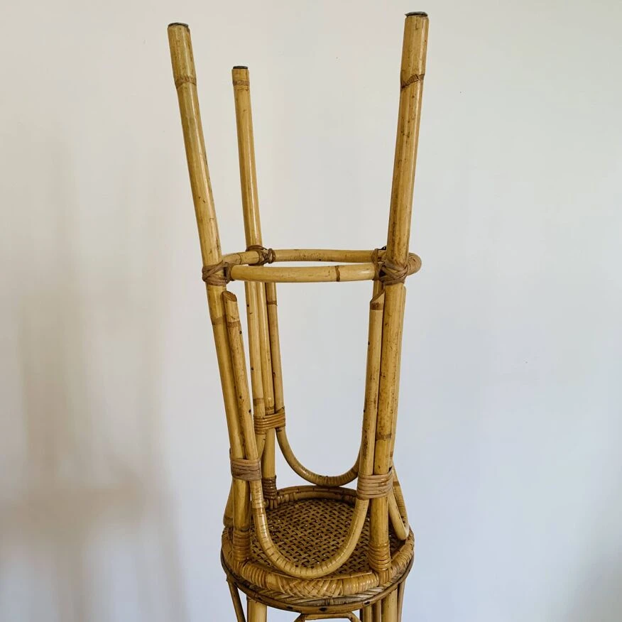 Pair Of High Rattan Stools 7 Pair Of High Rattan Stools - Image 7