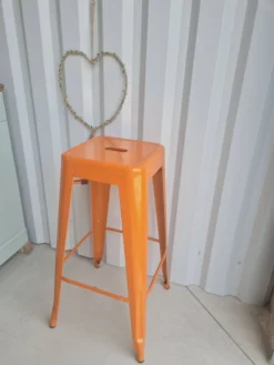 Orange Steel Metal Stool Several Available -Cozy Seats Store 83fb41df fc92 43dc 9004 0c396a14ea68