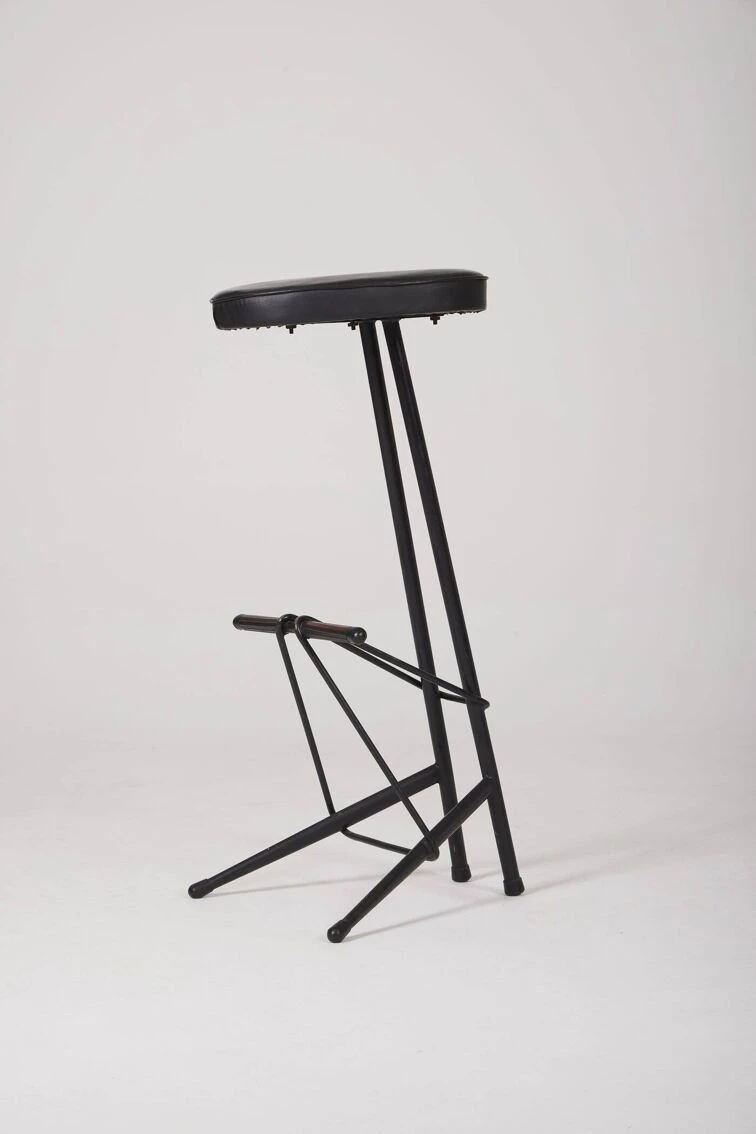 Willy Van Der Meeren Black High Stool 2 Willy Van Der Meeren Black High Stool - Image 2