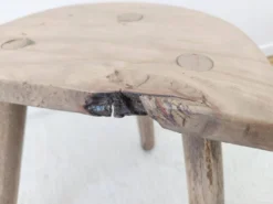 Vintage Farm Stool, Solid Wood, Tripod, 1950s -Cozy Seats Store 85db2f5b c42f 401f ba79 1169eea56001